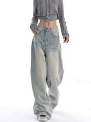 Vintage Light Wash Baggy Boyfriend Jeans