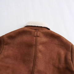 Vintage Big Pocket Lamb Wool Coat