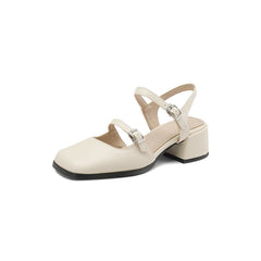 Vintage Low Heel Baotou Sandals