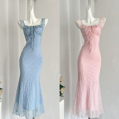 Chinese Style Mermaid Princess French Flying Sleeve Dress