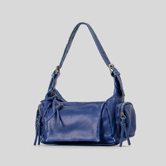 Punk Distressed Pu Leather Y2K Shoulder Bag