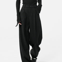 Basic Baggy Wide Leg Dress Pants