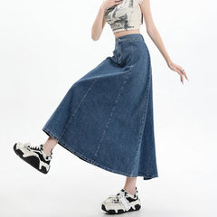 Vintage Denim Maxi Skirt