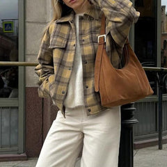 Vintage Plaid Wool Jacket