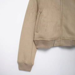 Vintage Wool Collar Zip Up Jacket