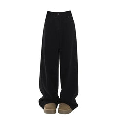 Vintage Black Straight Baggy Boyfriend Jeans