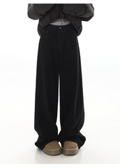 Vintage Black Straight Baggy Boyfriend Jeans