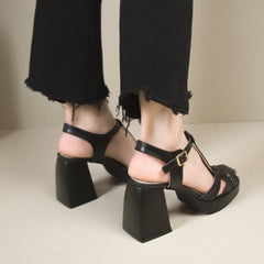 Hollow-out High Heels Sandals