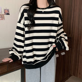 Vintage Striped Oversized Sweatshirt