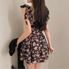 Floral Mini Dress Two-piece Set