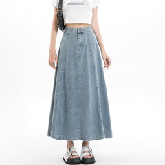 Vintage Denim Maxi Skirt
