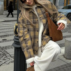 Vintage Plaid Wool Jacket