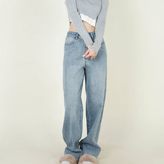 Denim Straight Leg Jeans