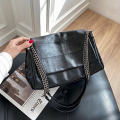 Large Capacity Chain Pu Leather Shoulder Bag