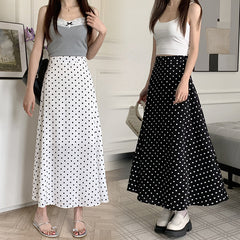 Vintage Polka Dot Maxi Skirt