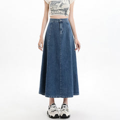 Vintage Denim Maxi Skirt