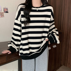 Vintage Striped Oversized Sweatshirt