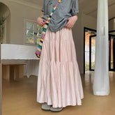 Aesthetic Solid Color Umbrella Maxi Skirt