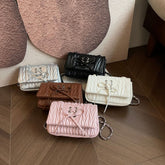 Heart Lace Up Bow Knot Pu Leather Crossbody Bag