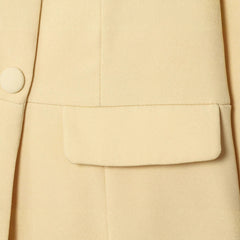 Solid Color Round Neck Suit Blazer