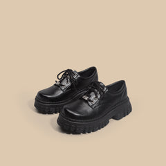 Vintage Platform Muffin Black Shoes