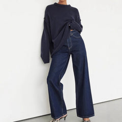 Vintage Round Neck Loose Sweater