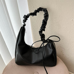 Solid Color Stitching Shoulder Bag