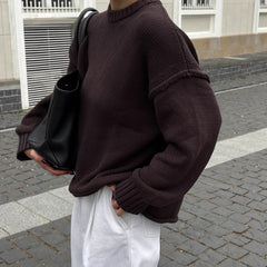 Vintage Round Neck Loose Sweater