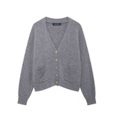 Old Money V-Neck Knitted Cardigan