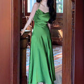 Satin Sling Maxi Dress