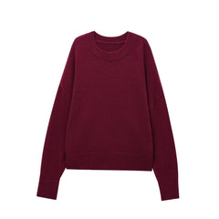 Solid Color Round Neck Sweater