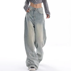 Vintage Light Wash Baggy Boyfriend Jeans