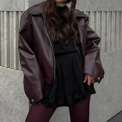 Vintage Oversized Zip Up Jacket