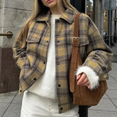 Vintage Plaid Wool Jacket