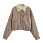 Vintage Polo Collar Zip Up Jacket