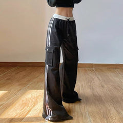 Vintage Side Striped Cargo Sweatpants