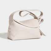 Vintage Solid Color Patchwork Crossbody Bag