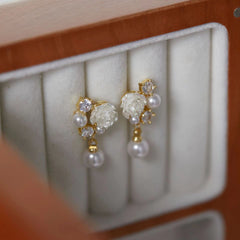Camellia Pearl Earrings