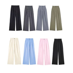 High Waist Wide Leg Trousers