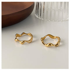 Wind Wave Titanium Ring