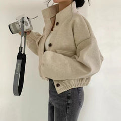 Vintage Oversized Button Jacket