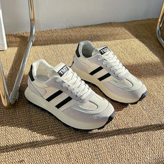 Vintage Striped Heightened Sneakers