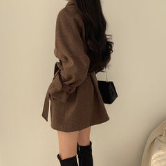 Vintage Double Breasted Mid length Coat