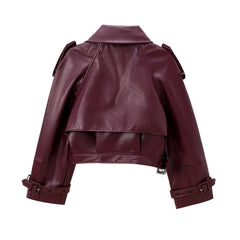 Vintage Motorcycle Pu Leather Jacket