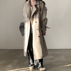 Double Breasted Mid-length Wool Coat