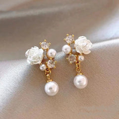 Camellia Pearl Earrings