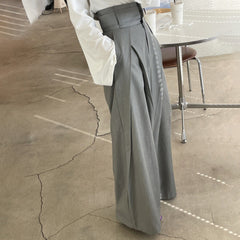 Gray Wide Leg Cullottes Pants