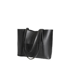 Solid Color Large Capacity Pu Leather Tote Bag