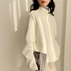 Half Zip Up Oversized Sweatshirt