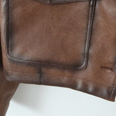 Vintage Retro Pu Leather Jacket